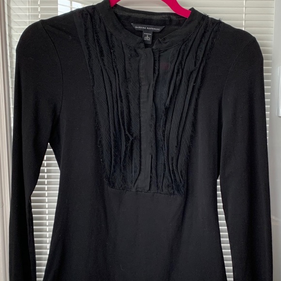 BANANA REPUBLIC BLACK SNAP SHIRT SIZE SMALL - Picture 2 of 15